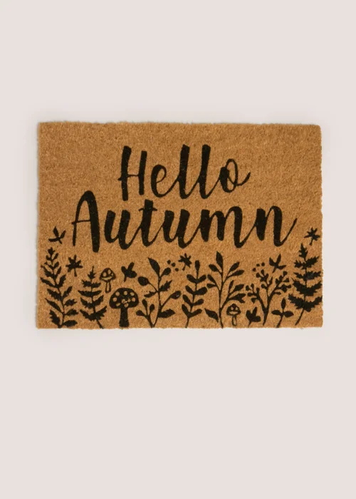 Hello Autumn Slogan Doormat Image 1