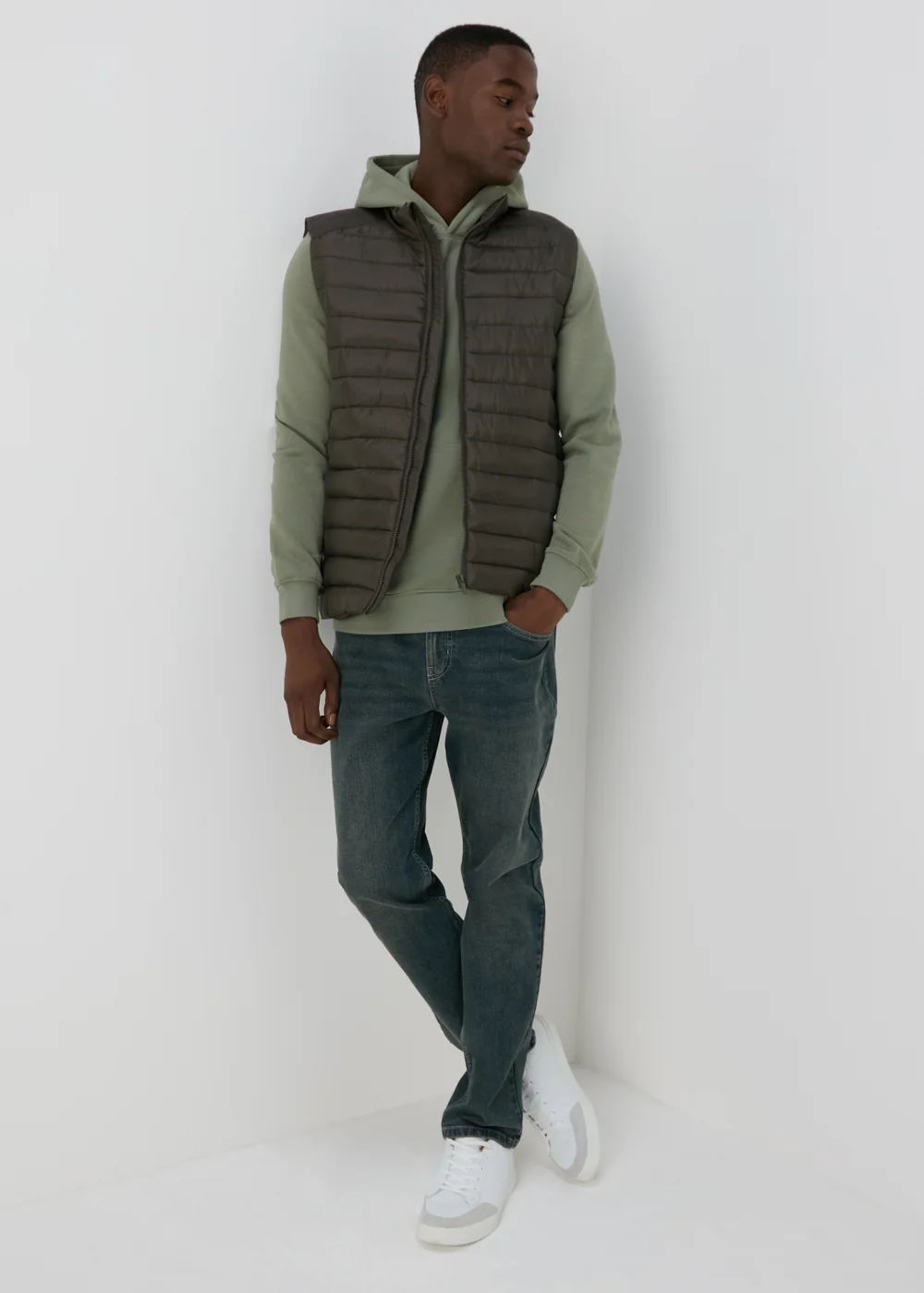 Khaki Essential Pull On Hoodie - S Image 4
