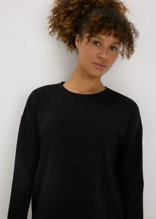 Souluxe Black Slogan Sweatshirt - Small Image 3
