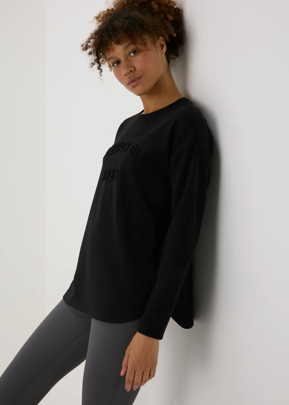 Souluxe Black Slogan Sweatshirt - Small Image 1