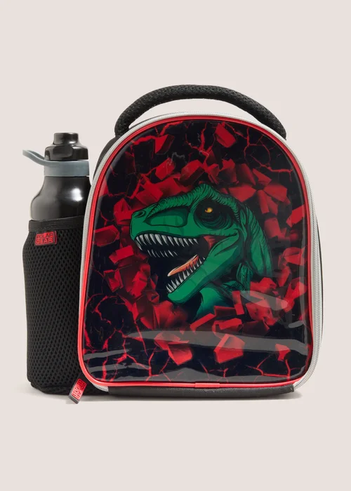 Jurassic Park Black Lunch Bag & Bottle Image 1