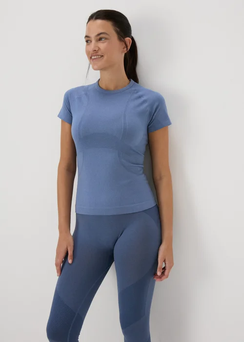 Souluxe Blue Seamless Top - Small Image 1