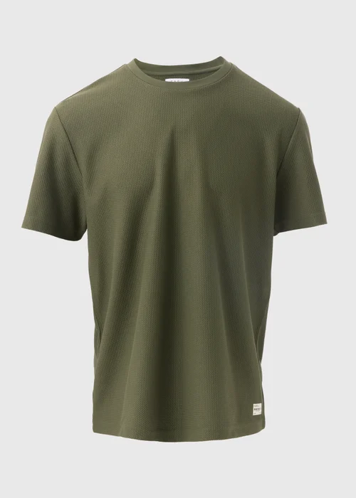 Khaki Textured T-Shirt - S Image 5