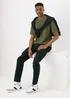 Khaki Textured T-Shirt - S Image 4
