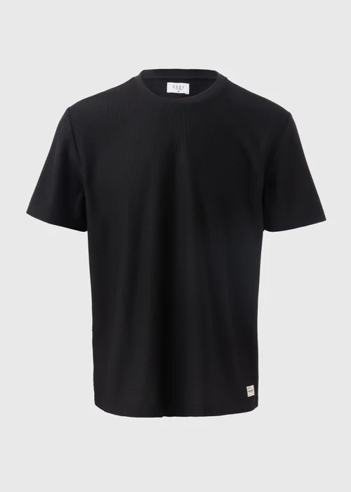 Black Textured T-Shirt - S Image 5