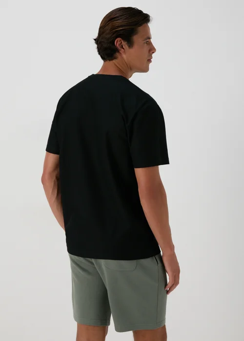 Black Textured T-Shirt - S Image 2