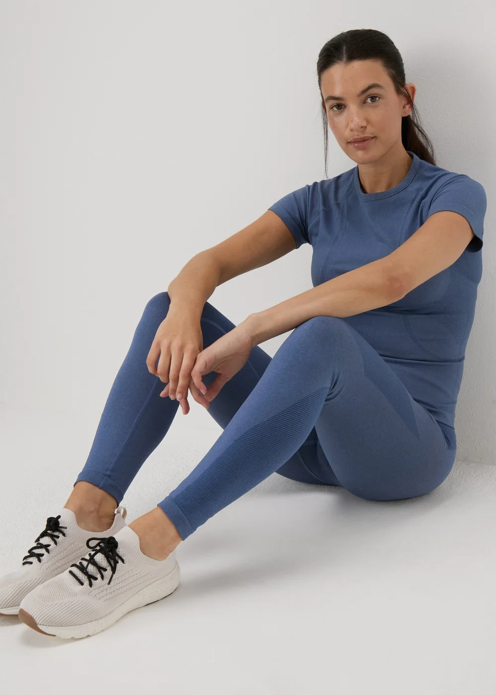 Souluxe Blue Seamless Sports Leggings - S Image 1