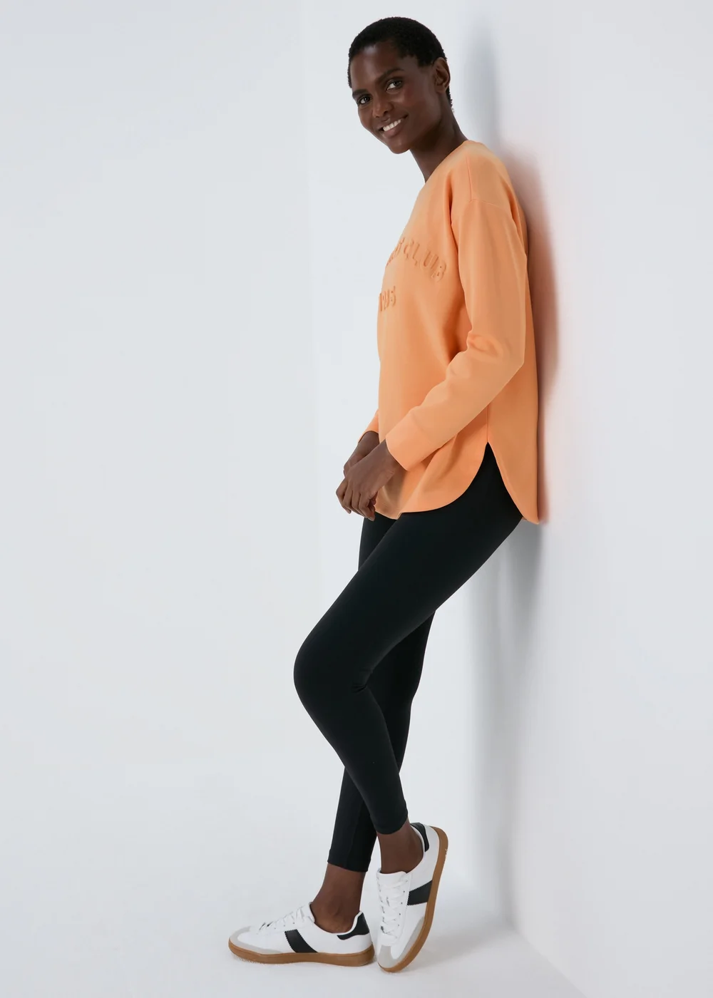 Souluxe Orange Slogan Sweatshirt - S Image 4