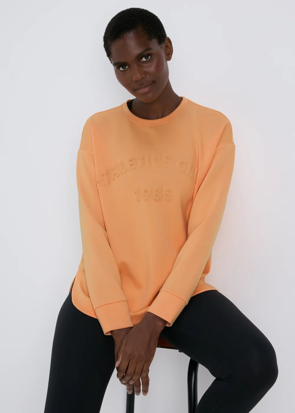 Souluxe Orange Slogan Sweatshirt - S Image 1
