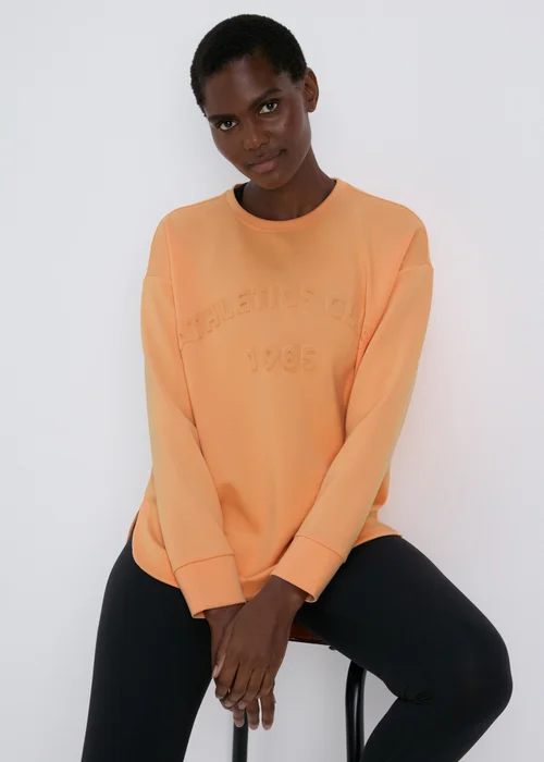Souluxe Orange Slogan Sweatshirt - S Image 1