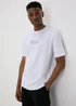 White Embroidered Textured T-Shirt - S Image 1