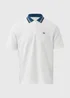 White Textured Stripe Collar T-Shirt - S Image 5