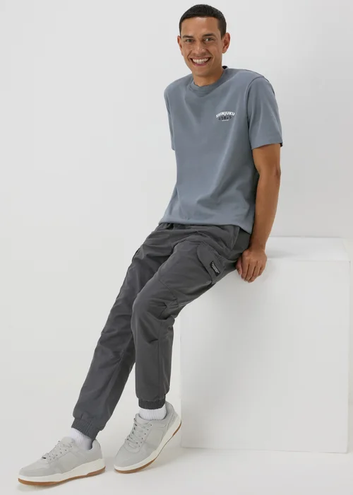 Charcoal Tokyo Printed T-Shirt - S Image 4