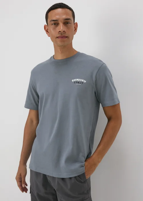 Charcoal Tokyo Printed T-Shirt - S Image 1