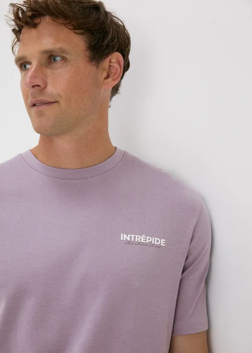 Purple Slogan T-Shirt - S Image 3