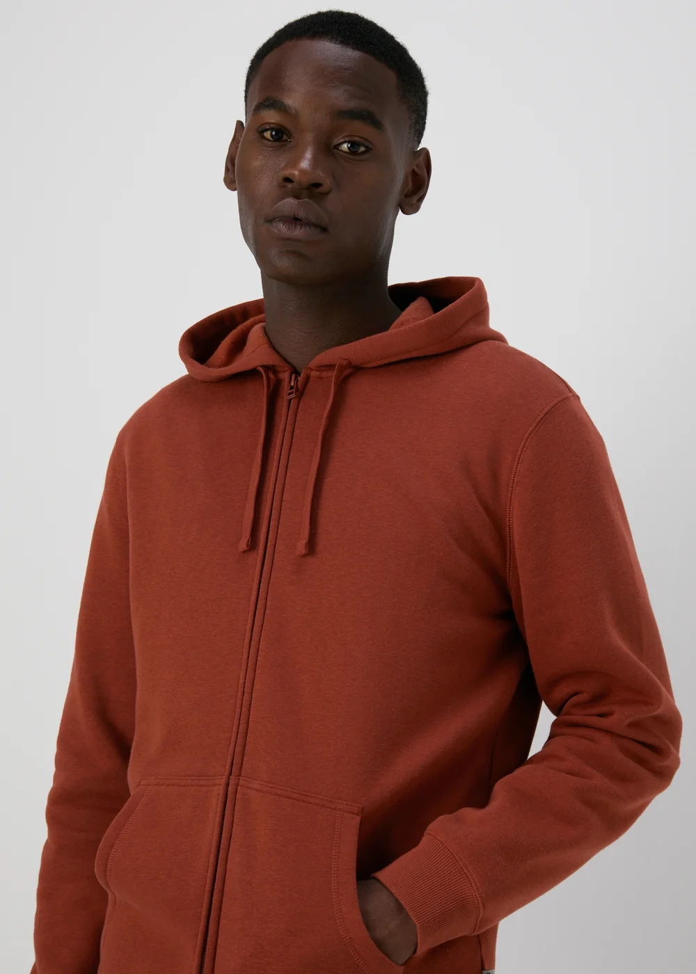 Red Zip Through Hoodie - S Image 3