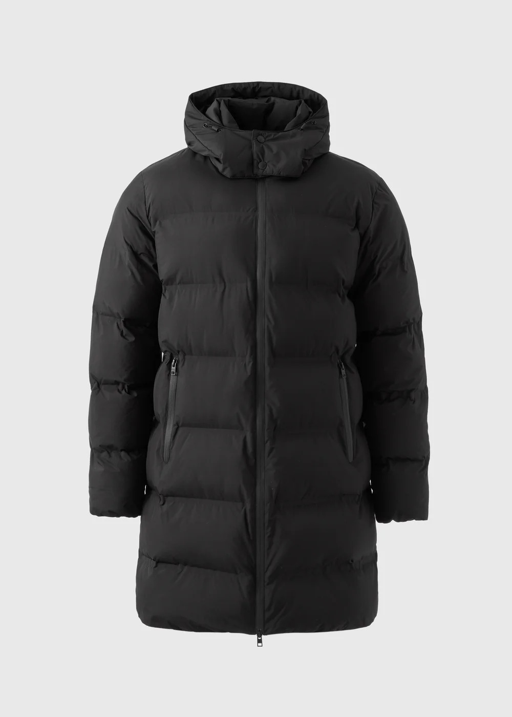 Black Longline Puffer Coat - S Image 4