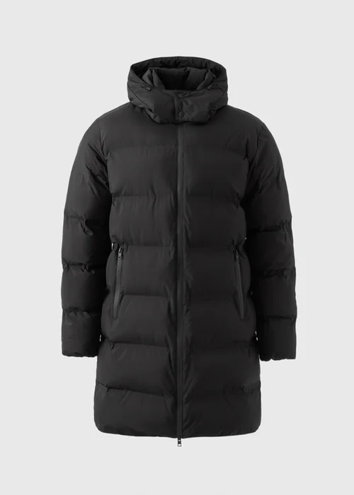 Black Longline Puffer Coat - S Image 4