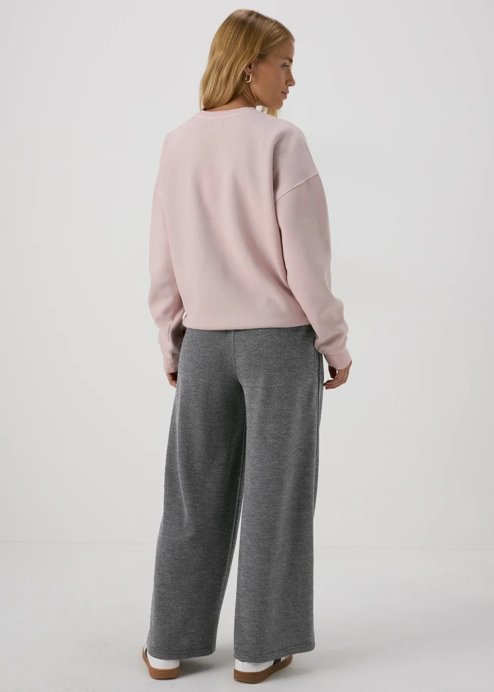 Grey Textured Straight Leg Jogging Bottoms - 8 Image 2