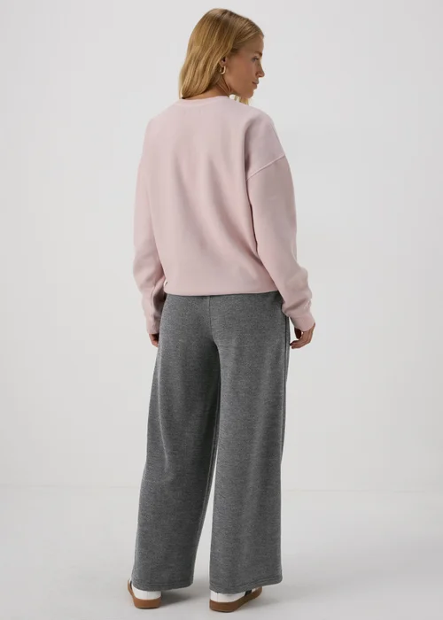 Grey Textured Straight Leg Jogging Bottoms - 8 Image 2