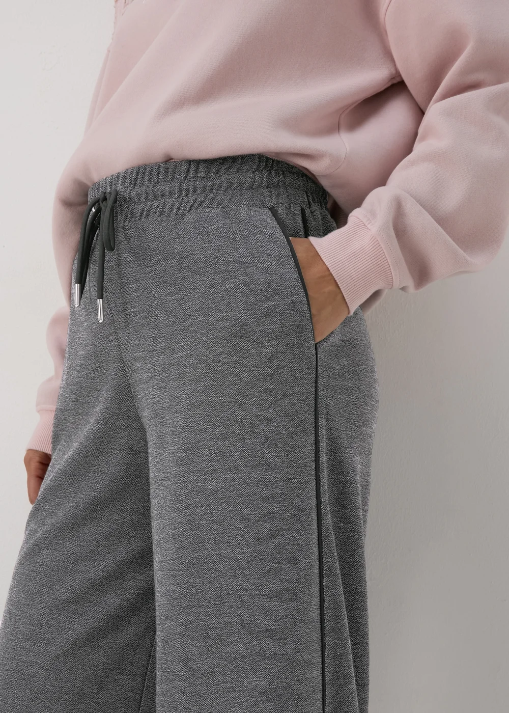 Grey Textured Straight Leg Jogging Bottoms - 8 Image 3
