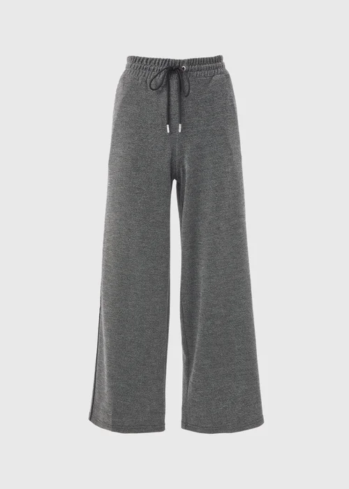Grey Textured Straight Leg Jogging Bottoms - 8 Image 5