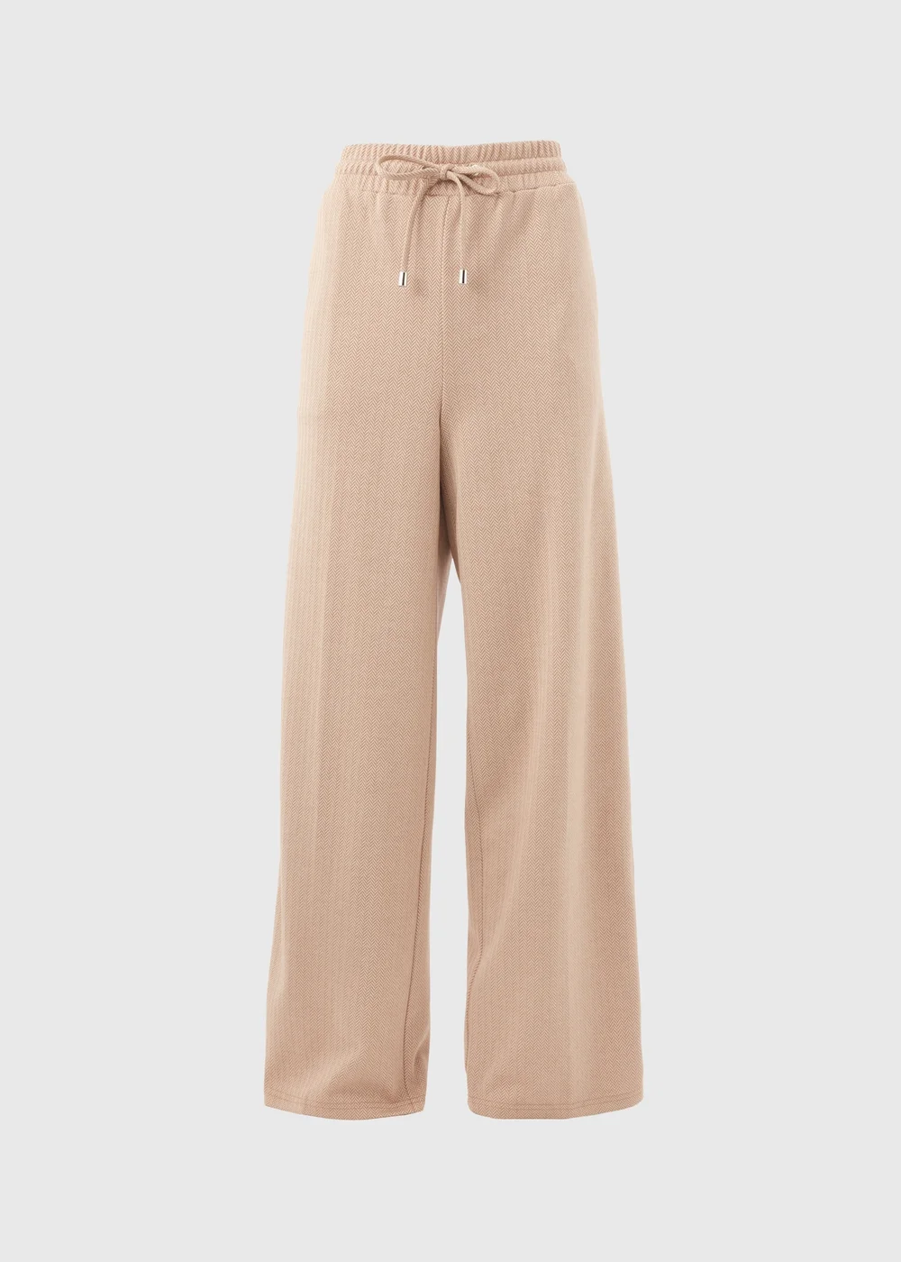 Beige Textured Straight Leg Jogging Bottoms - 8 Image 5