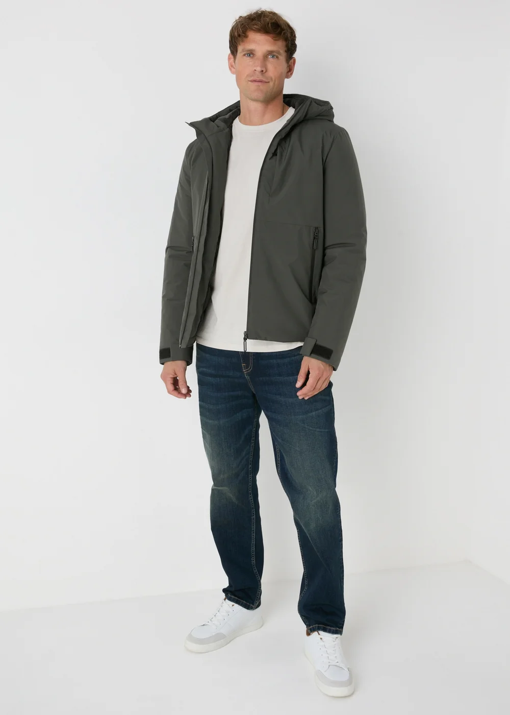 Dark Green Technical Showerproof Parka Jacket - S Image 2