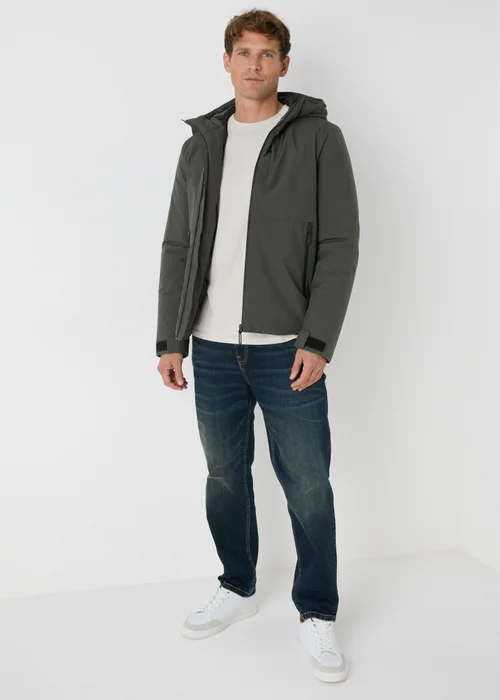 Dark Green Technical Showerproof Parka Jacket - S Image 2