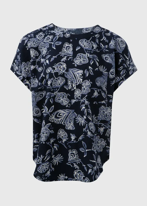 Blue Paisley Pocket Detail T-Shirt - 8 Image 5