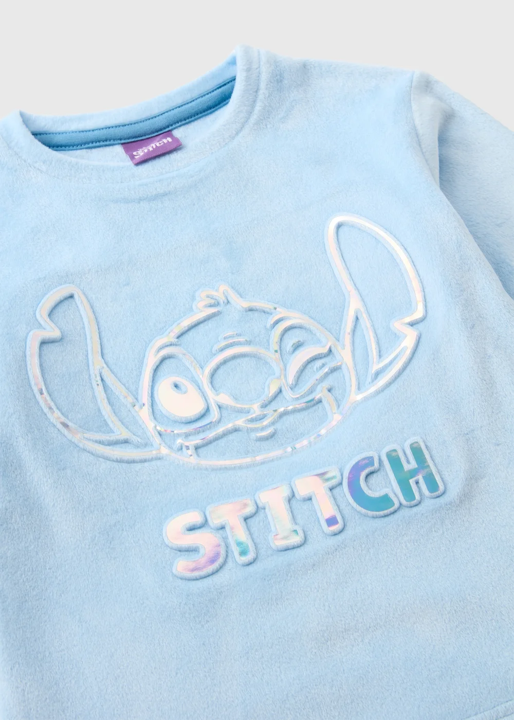 Disney Kids Blue Stitch Fleece Top & Bottom Pyjama Set (3-13yrs) - Age 3 Years Image 2