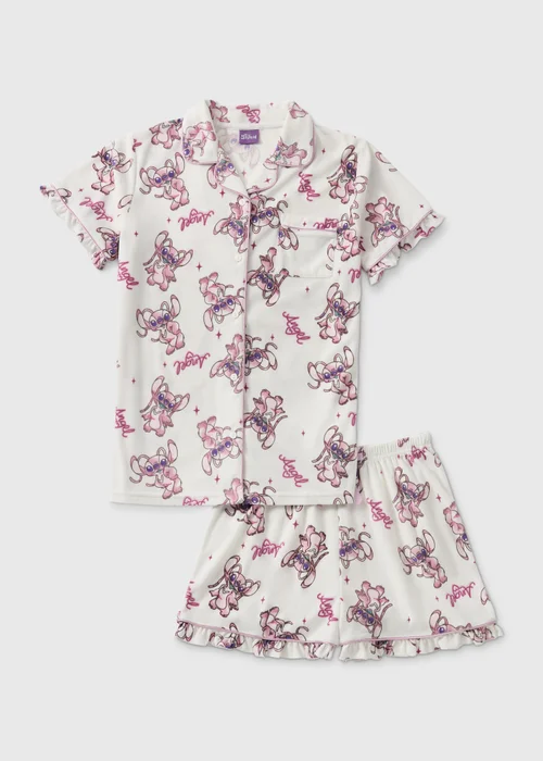 Stitch White Angel Fleece Pyjama Set (3-13yrs) - Age 3 Years Image 1