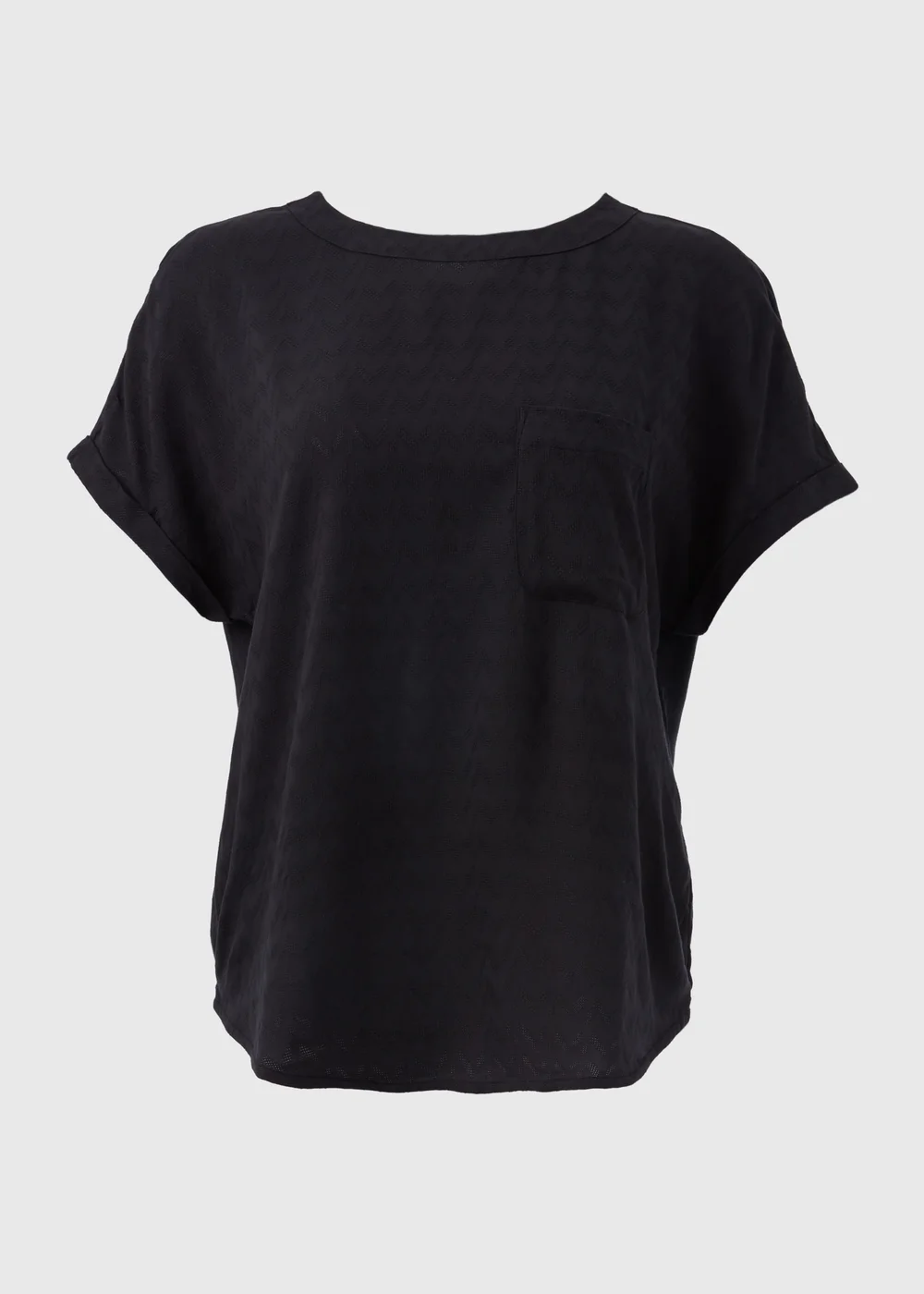 Black Textured Box T-Shirt - Size 8 Image 5