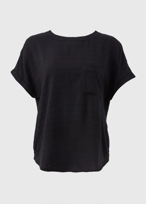 Black Textured Box T-Shirt - Size 8 Image 5
