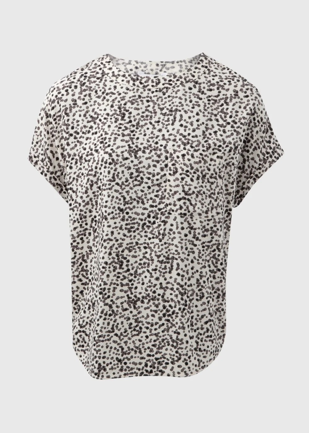 Cream Spot print Pocket Detail T-Shirt - 8 Image 5