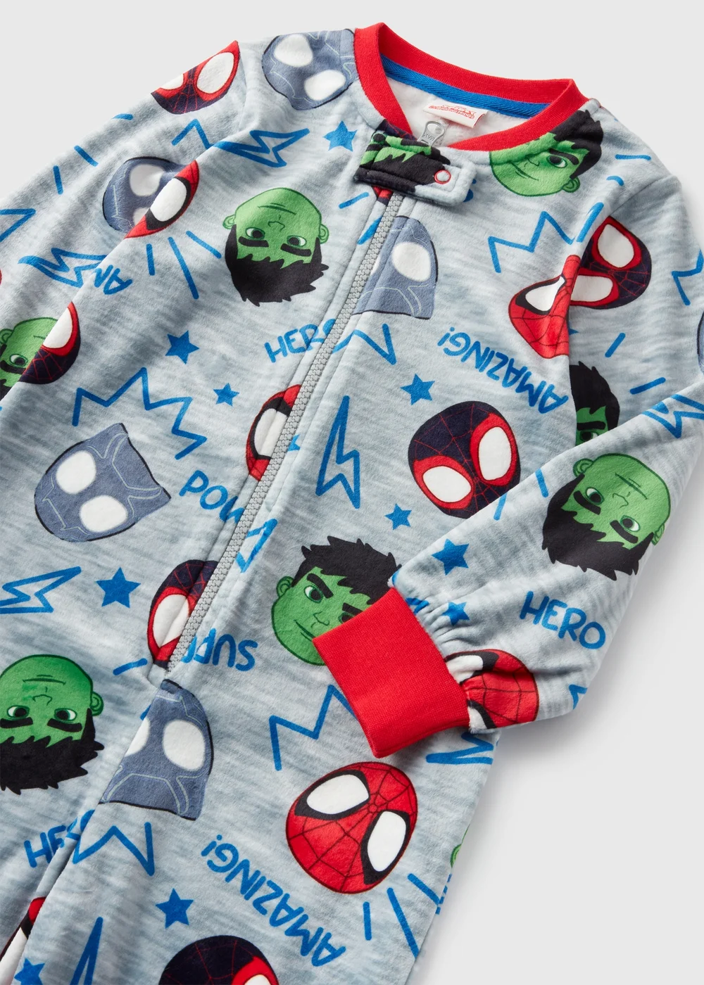 Marvel Kids Grey Spidey & Friends Onesie (1-7yrs) - 1 half year to 2 Image 2