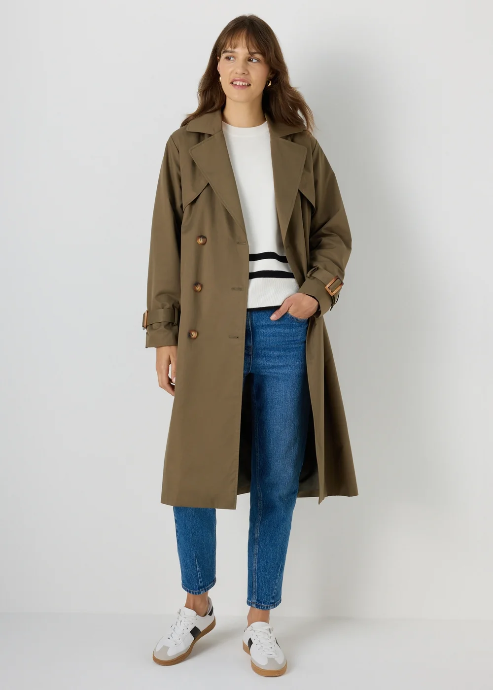 Et Vous Khaki Hooded Trench Coat - 8 Image 1