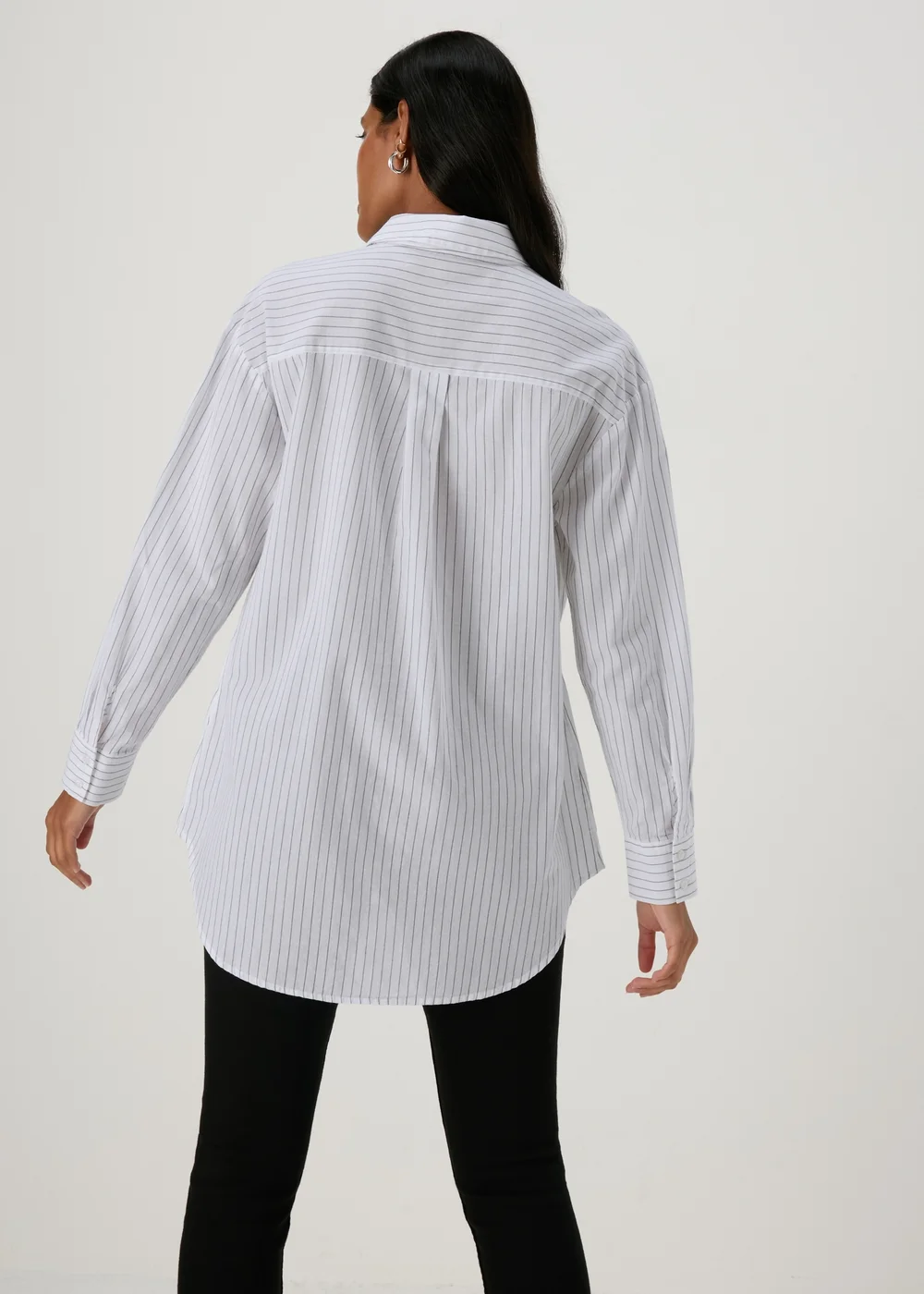 White Stripe Shirt - Size 8 Image 2