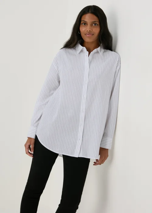 White Stripe Shirt - Size 8 Image 1