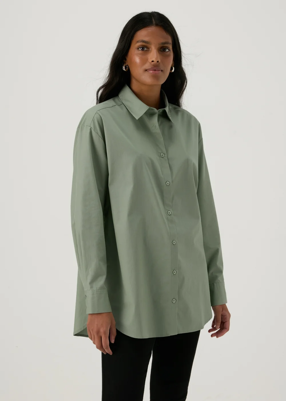 Green Poplin Shirt - 8 Image 1