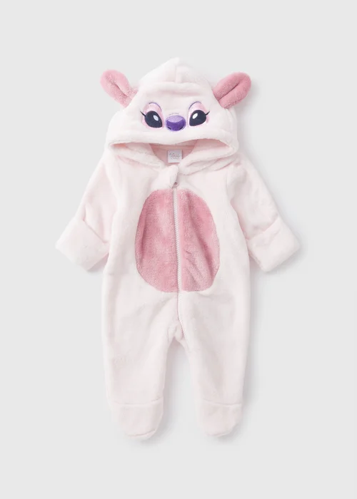 Disney Baby Pink Stitch Pramsuit (Newborn-18mths) - 0-3 months Image 1