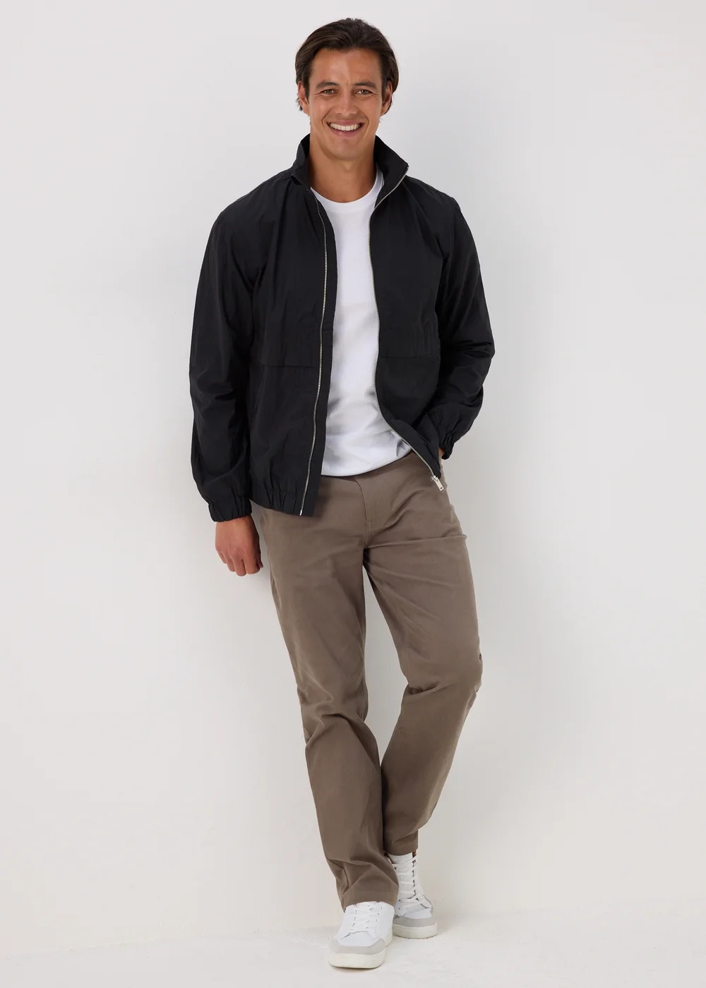 Brown Textured Chinos - 30 Waist Regular Image 4