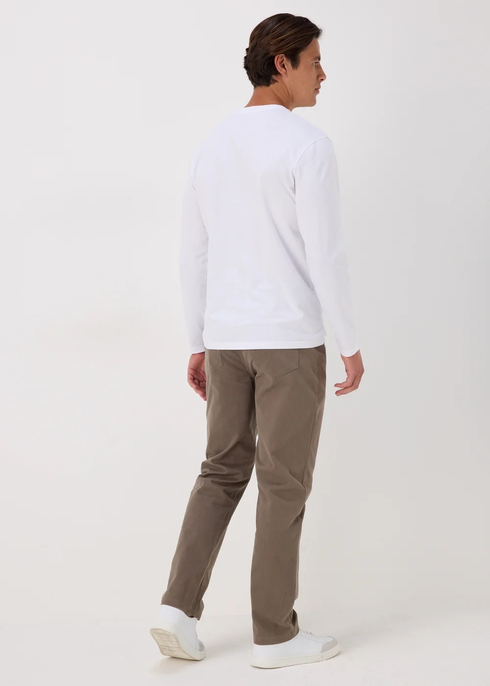 Brown Textured Chinos - 30 Waist Regular Image 2