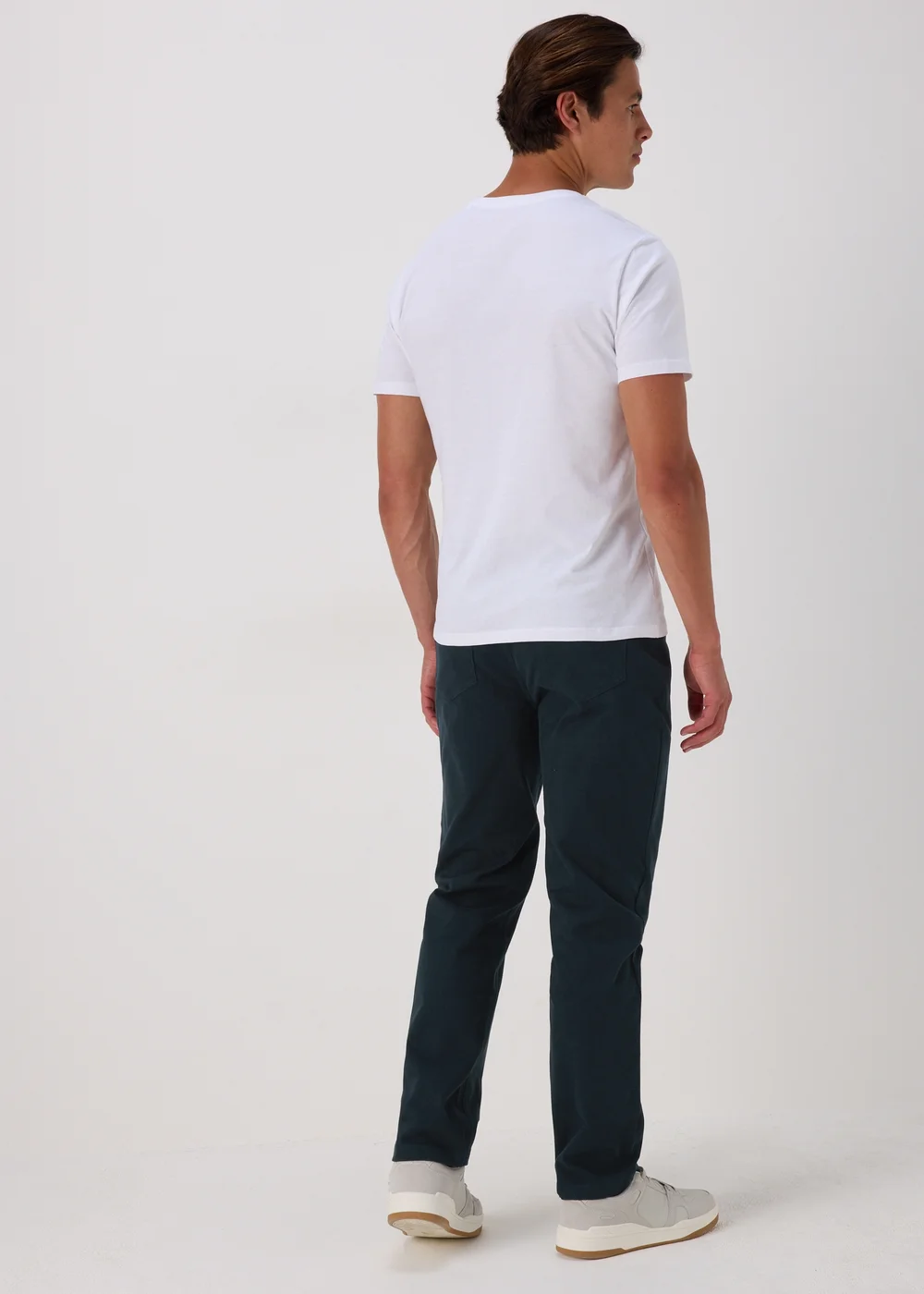 Navy Textured Chinos - 30 Waist Regular Image 2