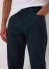Navy Textured Chinos - 30 Waist Regular Image 3