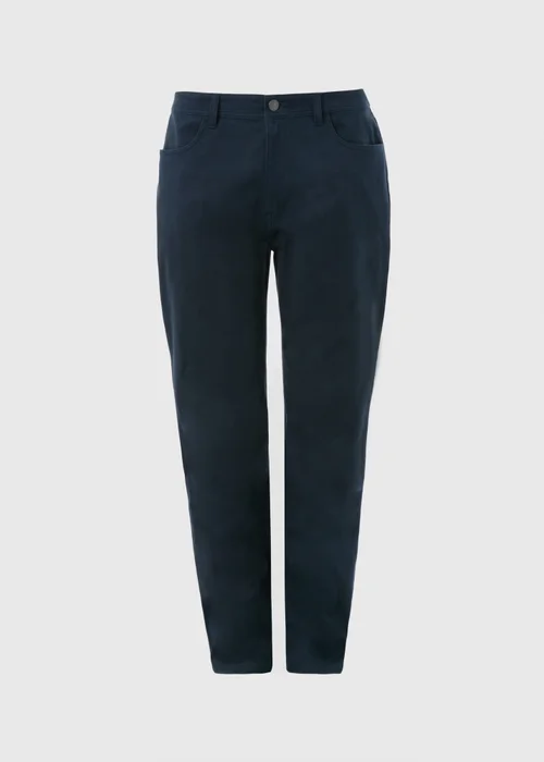 Navy Textured Chinos - 30 Waist Regular Image 5