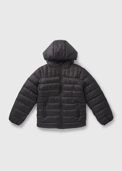Boys Black Puffer Coat (7-15yrs) - 7 Yrs Image 1