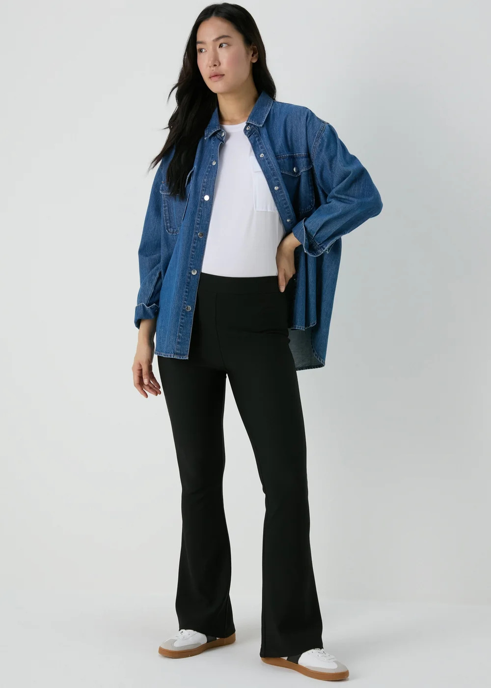 Black Flared Leggings - 8 Image 1