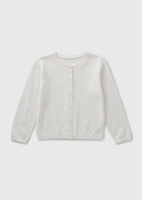 Girls Cream Lightweight Cardigan (1-7yrs) - 2-3 Yrs Image 1
