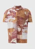 Peach Abstract Print Shirt - S Image 4